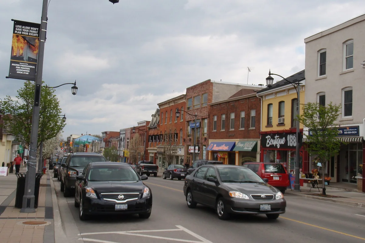 Historic downtown Milton streetscape